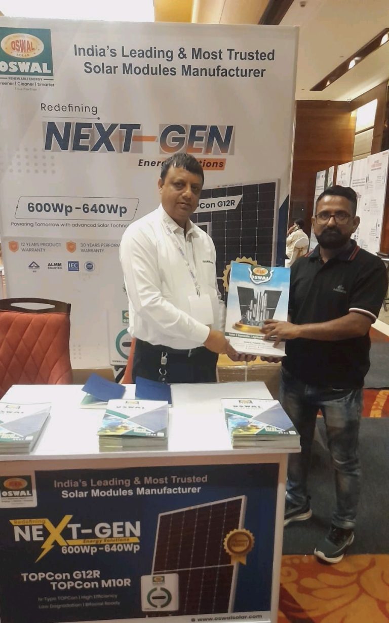 Oswal Solar at EPS Industry Connect 2026, Jammu – booth visitor