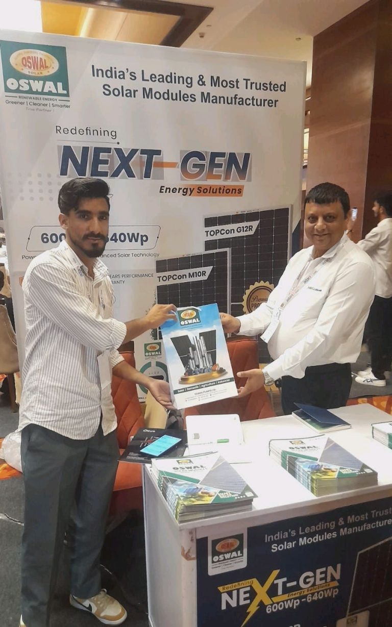 Oswal Solar at EPS Industry Connect 2026, Jammu – booth visitor