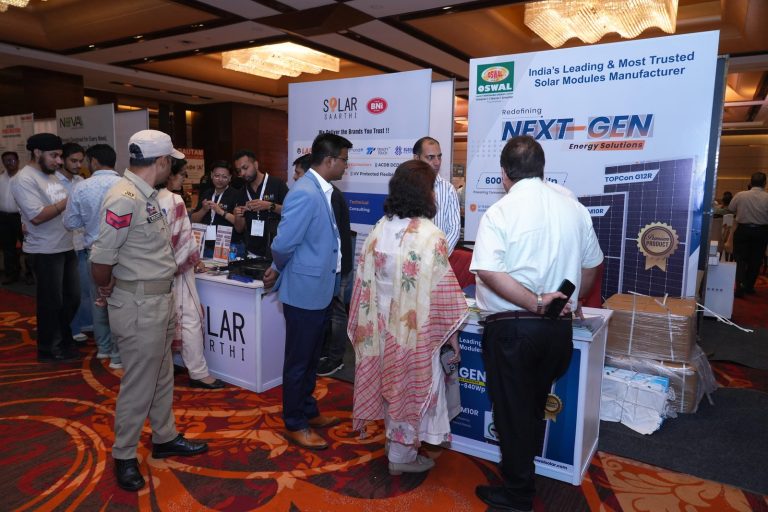 Oswal Solar at EPS Industry Connect 2026, Jammu – booth crowd