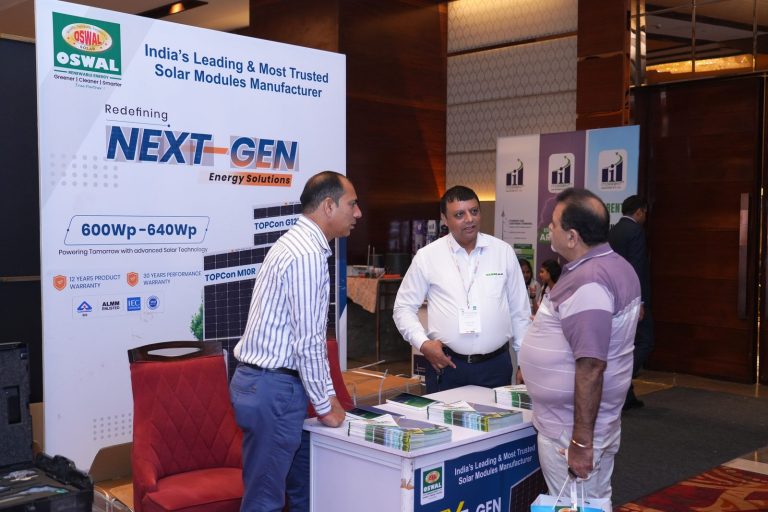 Oswal Solar at EPS Industry Connect 2026, Jammu – booth conversation