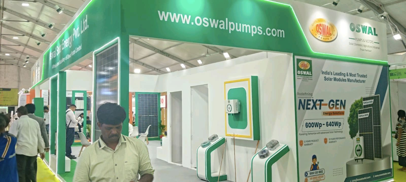 Oswal Solar and Oswal Pumps booth B105 at REV Expo 2026, Lucknow